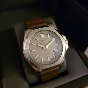 Victorinox INOX Leather Strap Watch